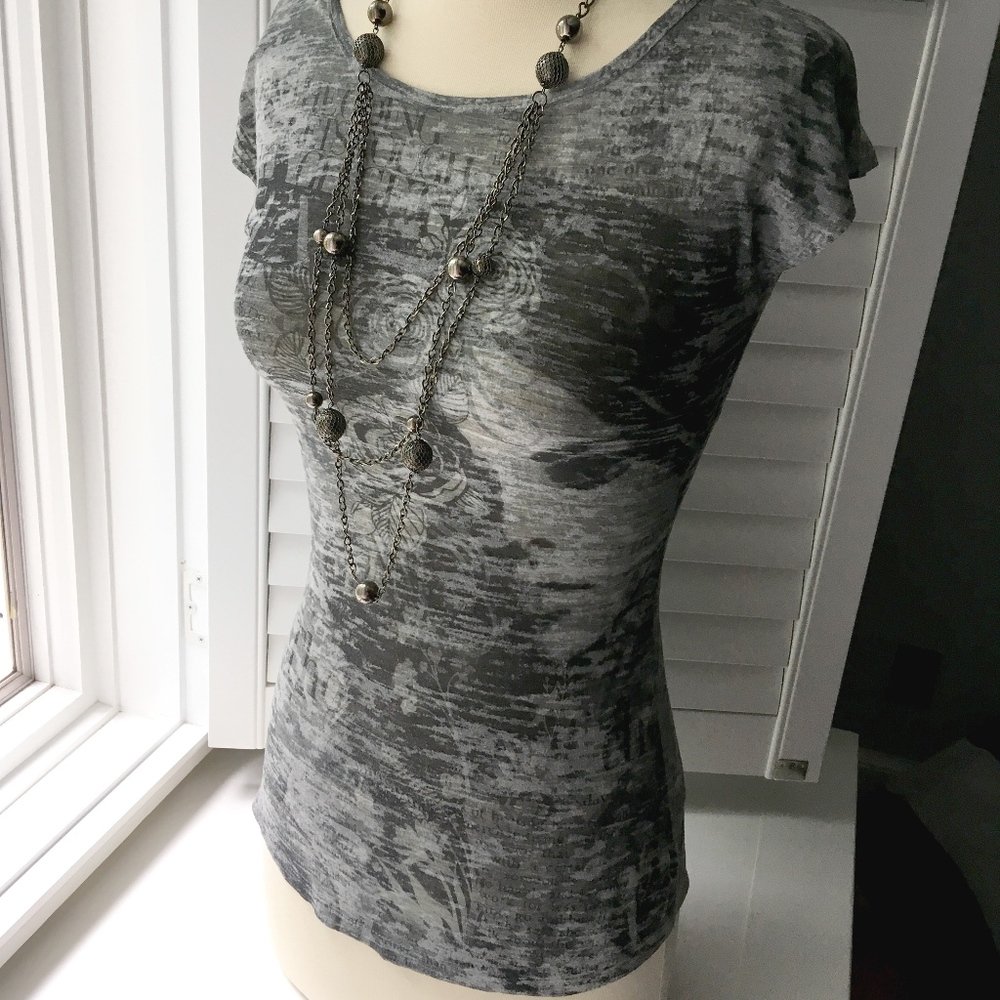 Sheer graphic tee